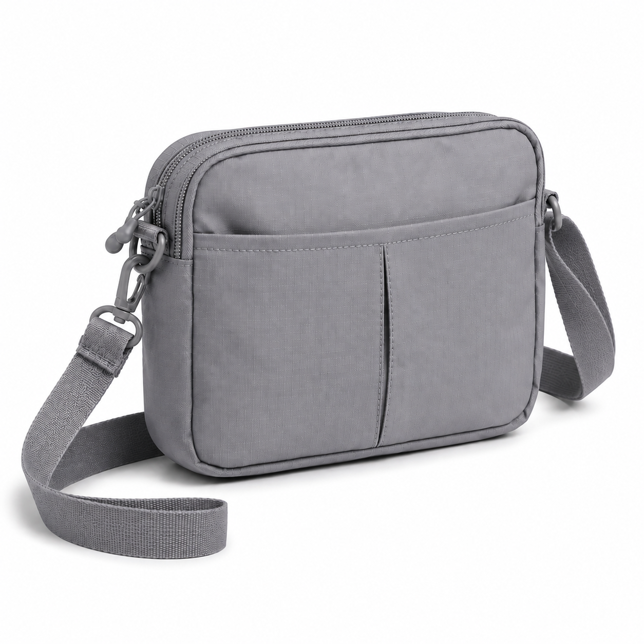 (image for) 2426 Grey Double Top Zip Ripstop Polyster W Front Zip